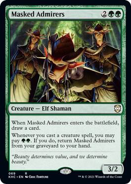 Masked Admirers card from Commander: Kaldheim