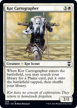 Kor Cartographer card from Commander: Kaldheim