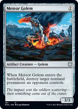 Meteor Golem card from Commander: Kaldheim