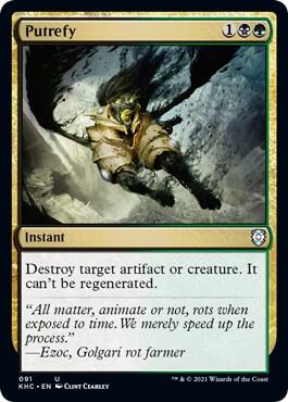 Putrefy card from Commander: Kaldheim