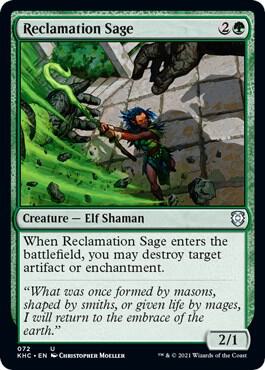 Reclamation Sage card from Commander: Kaldheim