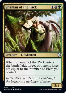 Shaman of the Pack card from Commander: Kaldheim