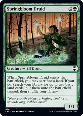 Springbloom Druid card from Commander: Kaldheim