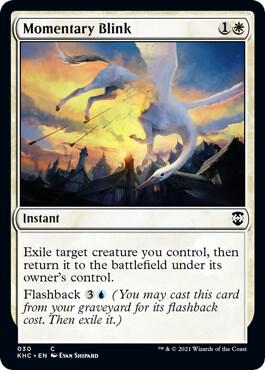 Momentary Blink card from Commander: Kaldheim