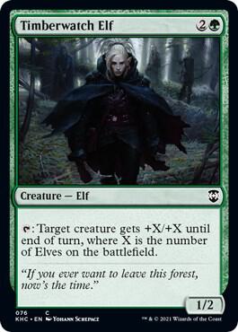 Timberwatch Elf card from Commander: Kaldheim