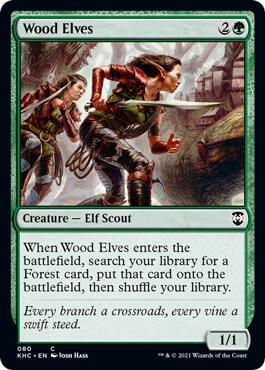 Wood Elves card from Commander: Kaldheim