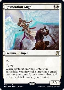 Restoration Angel card from Commander: Kaldheim