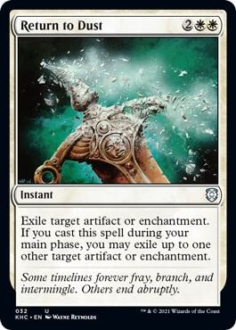 Return to Dust card from Commander: Kaldheim