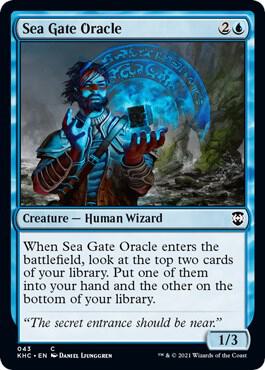 Sea Gate Oracle card from Commander: Kaldheim