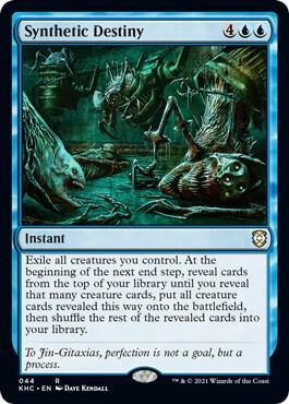 Synthetic Destiny card from Commander: Kaldheim