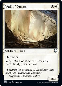 Wall of Omens card from Commander: Kaldheim