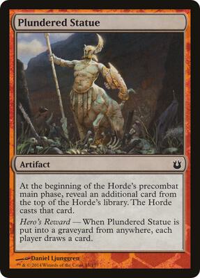 Plundered Statue card from Hero's Path Promos