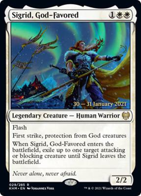 Sigrid, God-Favored card from Prerelease Cards
