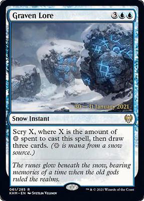Graven Lore card from Prerelease Cards