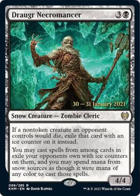 Draugr Necromancer card from Prerelease Cards