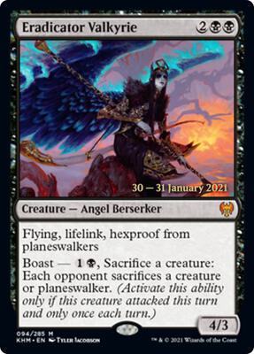 Eradicator Valkyrie card from Prerelease Cards
