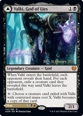 Valki, God of Lies card from Prerelease Cards