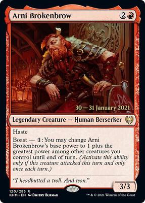 Arni Brokenbrow card from Prerelease Cards