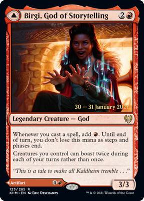 Birgi, God of Storytelling card from Prerelease Cards