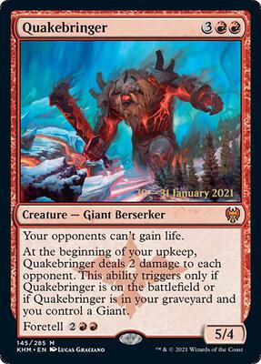 Quakebringer card from Prerelease Cards