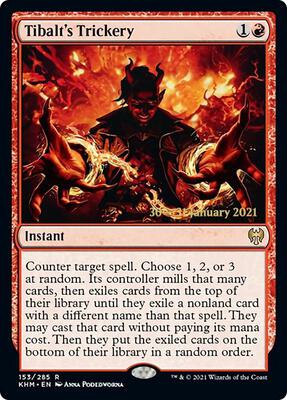 Tibalt's Trickery card from Prerelease Cards