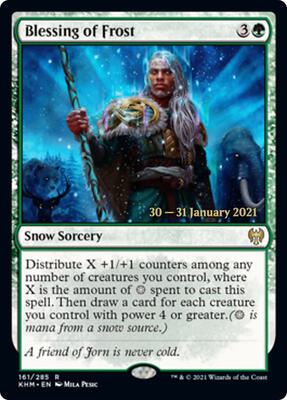 Blessing of Frost card from Prerelease Cards