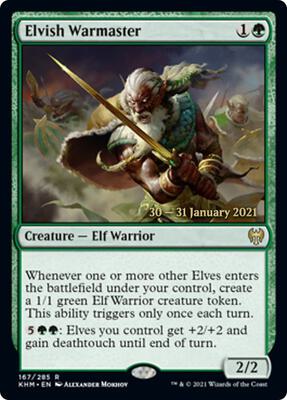 Elvish Warmaster card from Prerelease Cards
