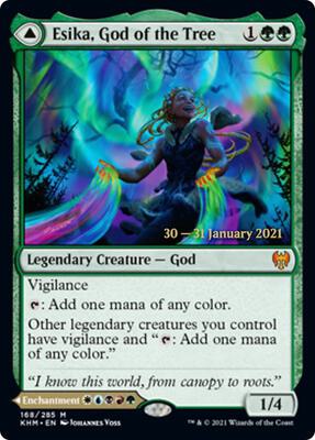 Esika, God of the Tree card from Prerelease Cards