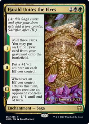 Harald Unites the Elves card from Prerelease Cards