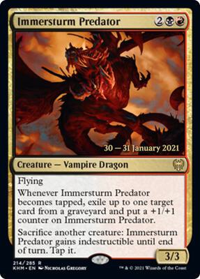 Immersturm Predator card from Prerelease Cards