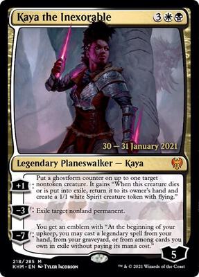 Kaya the Inexorable card from Prerelease Cards