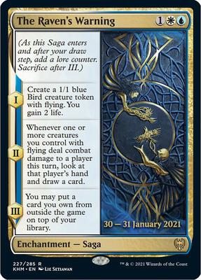 The Raven's Warning card from Prerelease Cards