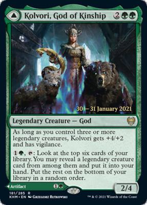 Kolvori, God of Kinship card from Prerelease Cards