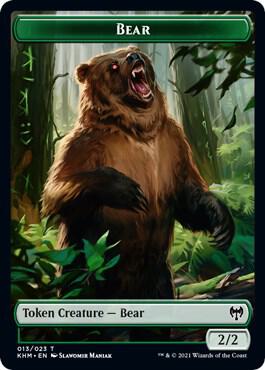 Bear Token card from Kaldheim