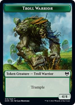 Troll Warrior Token card from Kaldheim