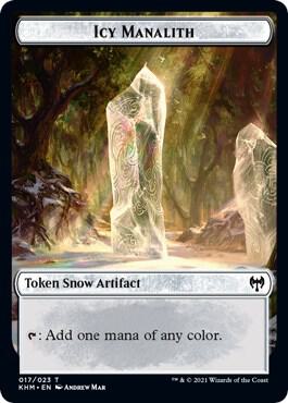 Icy Manalith Token card from Kaldheim