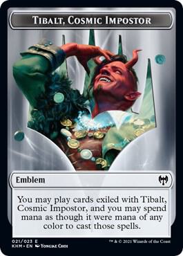 Emblem - Tibalt, Cosmic Impostor card from Kaldheim