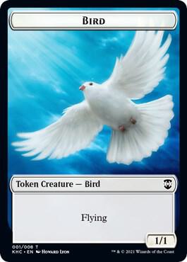 Bird (001) // Soldier Double-Sided Token card from Commander: Kaldheim