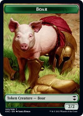 Boar // Spirit Double-Sided Token card from Commander: Kaldheim