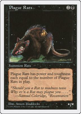 Plague Rats card from Fifth Edition