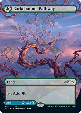 Barkchannel Pathway (Borderless) card from Secret Lair Series