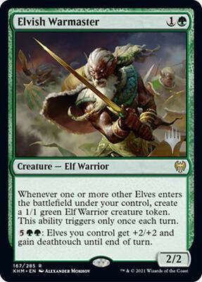 Elvish Warmaster card from Promo Pack: Kaldheim