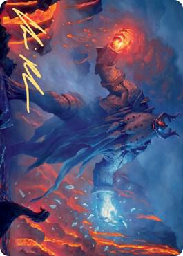 Aegar, the Freezing Flame Art Card (Gold-Stamped Signature) card from Art Series: Kaldheim