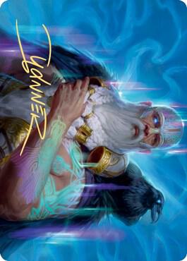 Alrund, God of the Cosmos Art Card (Gold-Stamped Signature) card from Art Series: Kaldheim