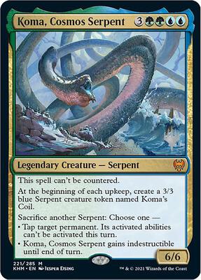 Koma, Cosmos Serpent card from Promo Pack: Kaldheim