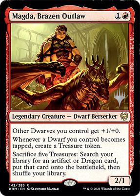 Magda, Brazen Outlaw card from Promo Pack: Kaldheim