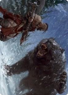 Blizzard Brawl Art Card card from Art Series: Kaldheim