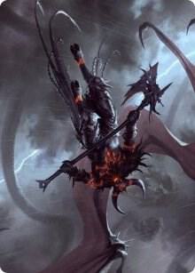 Burning-Rune Demon Art Card card from Art Series: Kaldheim