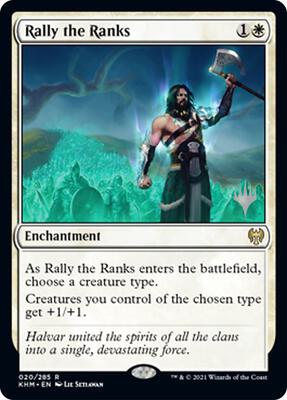 Rally the Ranks card from Promo Pack: Kaldheim