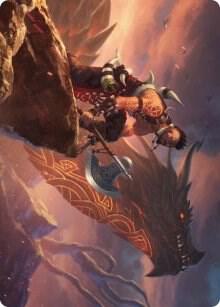 Dragonkin Berserker Art Card card from Art Series: Kaldheim